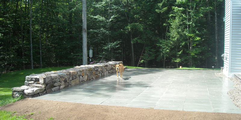 Outdoor fireplace patio